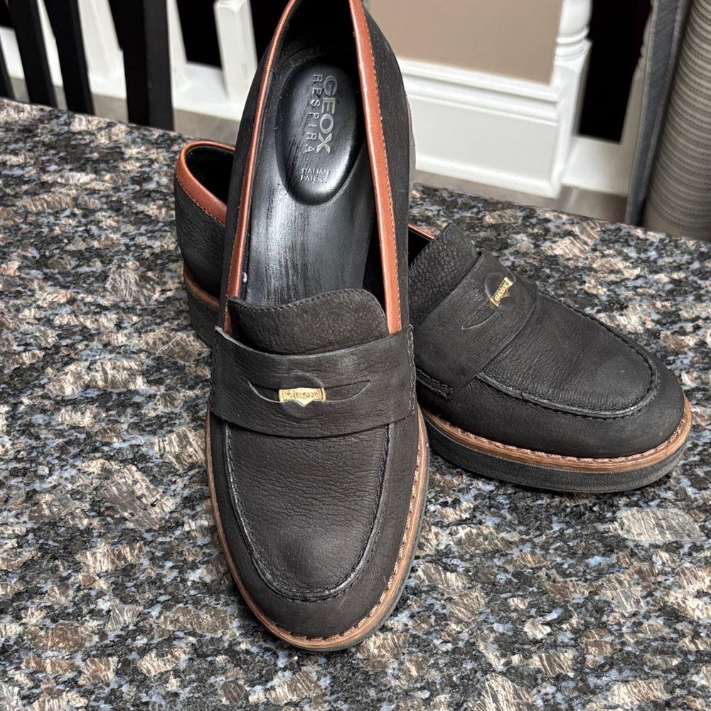 Geox Woman’s Dark Brown Loafers Wide Fit